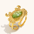 Gold Plated 18K Crab Open Ring Stainless Steel
