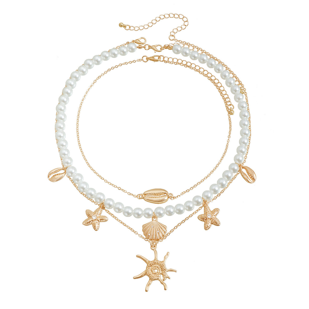 Jewelry Summer Starfish Shell Ins Holiday Pearl Baroque
