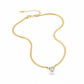 Heart Shape Stainless Steel Inlay Zircon