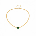 Heart Shape Stainless Steel Inlay Zircon
